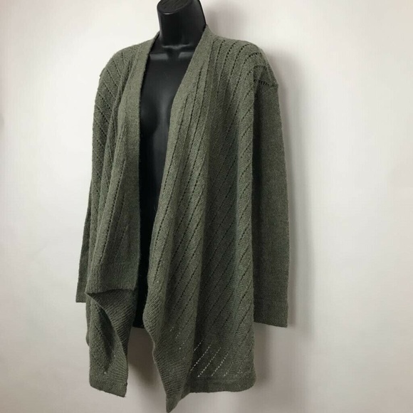 Lou & Grey Open Knit Draped Cardigan Sweater Sz XS - Picture 2 of 7